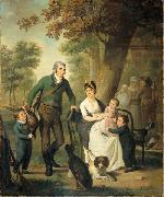 Adriaan de Lelie Jonkheer Gijsbert Carel Rutger Reinier van Brienen van Ramerus (1771-1821) with his wife and their four eldest children. Sweden oil painting artist